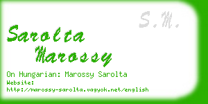 sarolta marossy business card